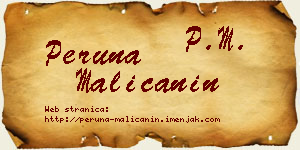 Peruna Malićanin vizit kartica